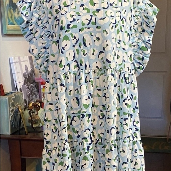 Michelle Mcdowell Dresses & Skirts - Michelle McDowell🎉🎉 🎉SUNDAY SPEACIAL 🎉🎉🎉Light Blue Floral Leopard Print XL